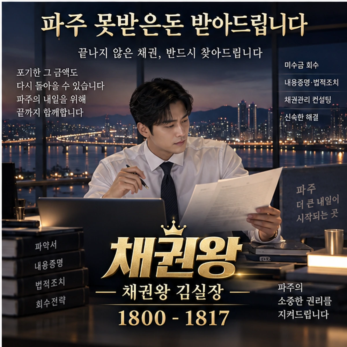 파주 못받은돈 받아드립니다 채권왕 대표 이미지